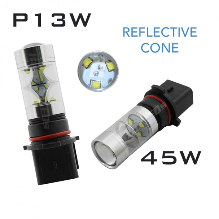 P13w Led P13W REFLECTIVE CREE LED 45W - PAIR