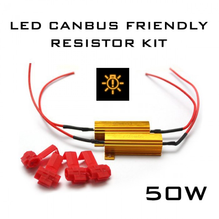 X AUTOHAUX 50W 6 Ohm Load Resistors Adaptor Car LED Light Error Free Canceller Decoder Kit 